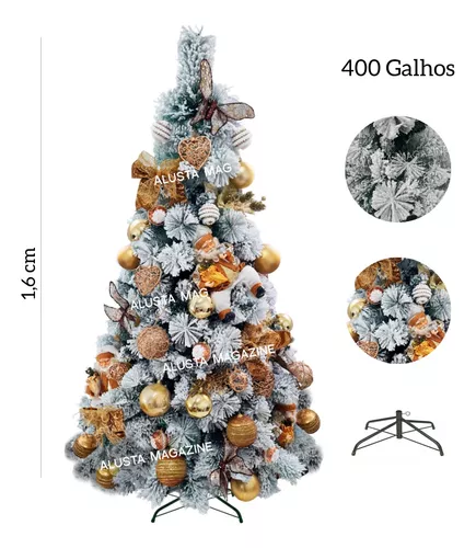 Árvore De Natal Pinheiro Luxo Grande Decorada Envio Hoje