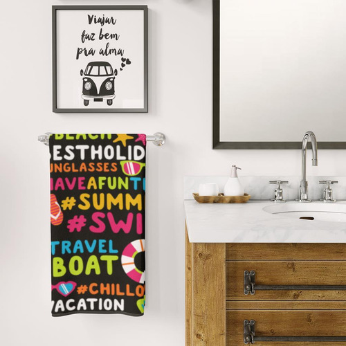 Toalla suave para piscina y playa, 140 x 70 cm, estampado 07 Hashtag