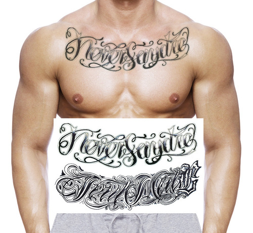 94 Pegatinas De Tatuaje De Gran Tamaño, Impermeables Y Durad