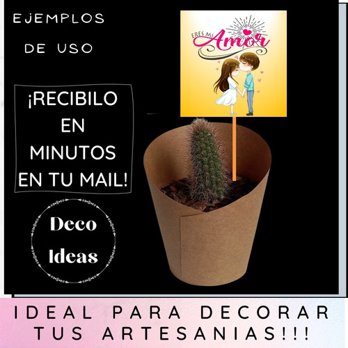 Imagen 4 de 4 de Kit Imprimible A Color Pdf1 14 De Febrero Tarjetas Etiquetas
