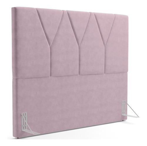 Cabeceira Cama Box Casal Queen 160 Cm Aurora W01 Suede Rosê