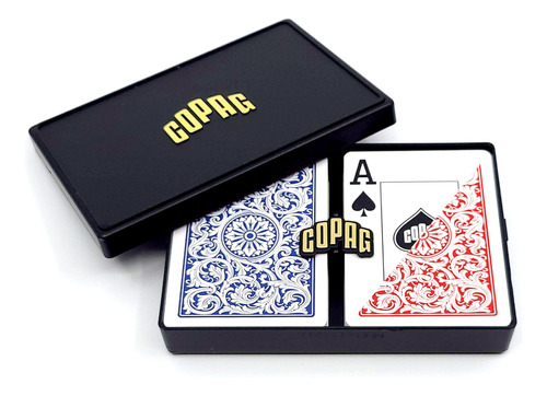 Copag 1546 Diseño Naipes 100% Plástico, Tamaño Poker (índice