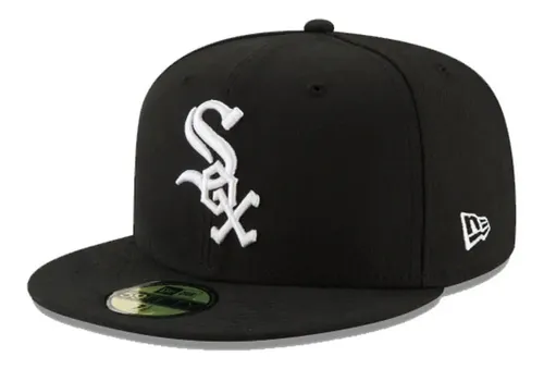 Boné New Era Aba Reta 5950 Fechado Chicago Sox Game Preto Tamanho