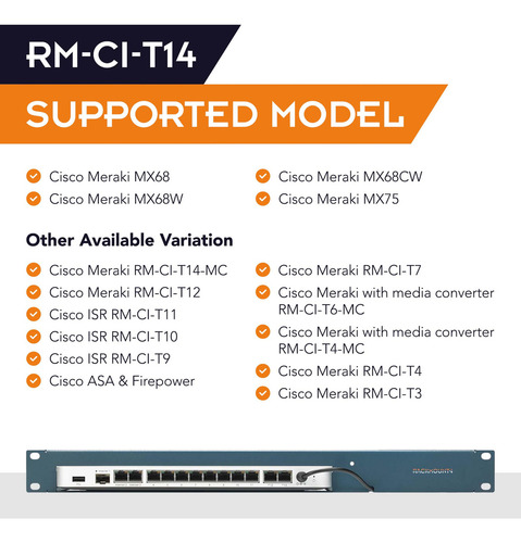 Firewall Cisco Meraki Rack 1u Con Conexiones Frontales
