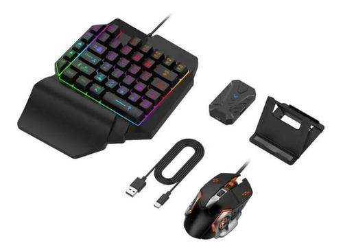 Combo Gamer Celular Bluetooth 4 In 1 Mobile Pack Mouse+tec.