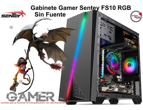 Gabinete Gamer Sentey Fs10 Rgb Sin Fuente