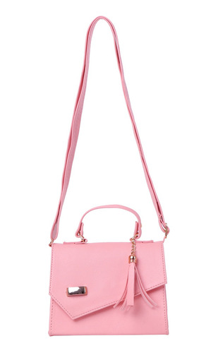 Bolsa Dama Moda Mariconera Crossbody Lillan Fana Rosa