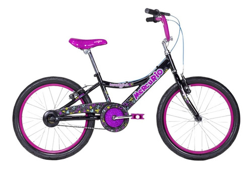 Imagen 2 de 2 de Bicicleta Mercurio Infantil R20 Sweetgirl Magenta Negro