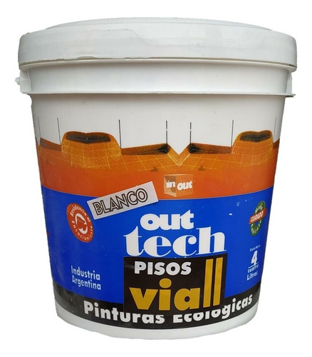 Pisos Vial Acrílico Blanco Base Agua Ecológico X 20 L Inout