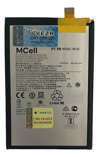 Flex Carga Bateria Mc50 Nova Compatível Moto G60 Xt2135-1