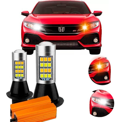 Lâmpada Led Drl Lanterna Seta Laranja Ba15s 1156 P21w 1 Polo