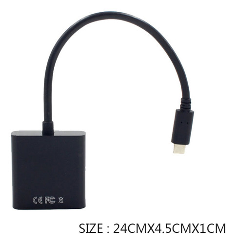 Usb-c Usb3.1 C Para Cable Adaptador Vga Macho A Vga Hembra