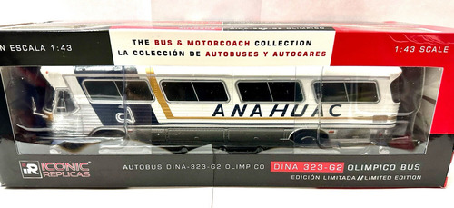1/43 Autobus Dina Olimpico Anahuac Iconic Replicas Color Blanco