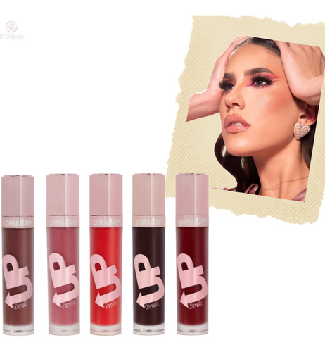 Pink Up Kit De 5 Labiales Ultimate De Larga Duración Kit Mud Blush Coral Mauve Roast