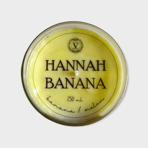 Imagen 4 de 6 de Vela De Soja Hannah Banana Vidrio 250ml