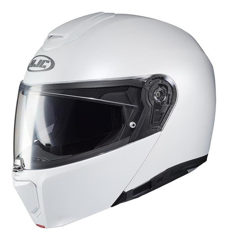 Casco Hjc Rebatible Rpha 90s Pim-p Sólido Semi Flat Pearl