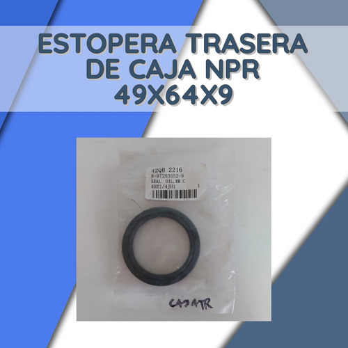 Estopera Trasera Caja Isuzu Npr,4he1,4bd2,4hk 49x64x9