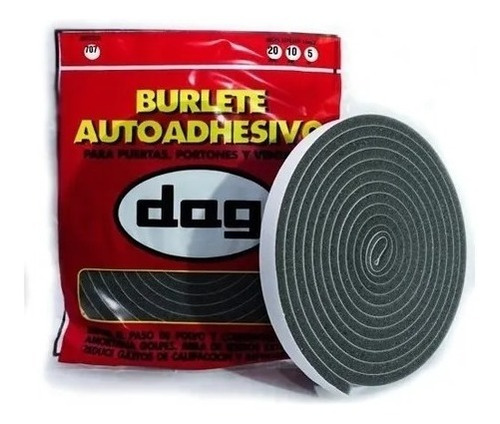 Burlete Auto-adhesivo Para Puertas Ventanas Y Portones 20mm