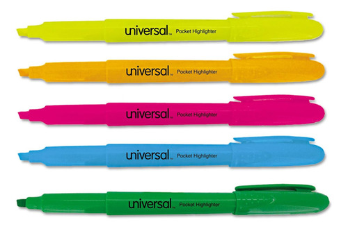 Resaltadores Bolsillo Universales, Colores Tinta Variados