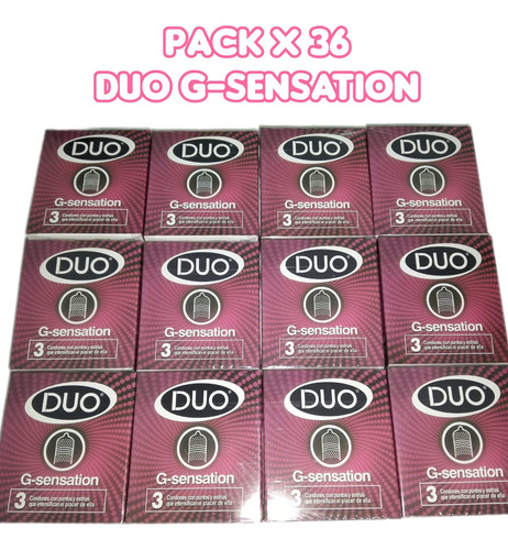 36 Preservativo Duo G-sensation - Unidad a $2778