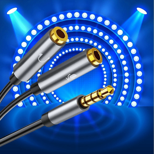 Cabo Adaptador 20cm Auxiliar P3x2p2 Celular, Fone