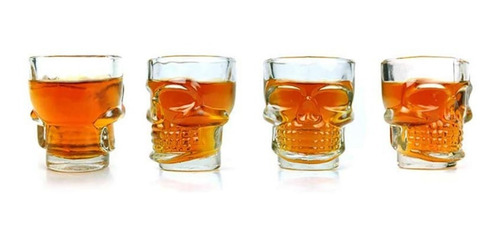 Set 6 Vaso Whisky Tequilero Mezcalero Shots Craneo Calavera