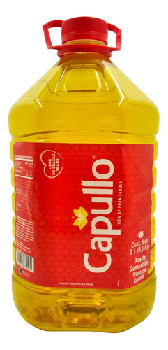 Capullo Aceite 5 Litros 100% De Pura Canola