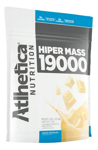 Proteína Hipercalórica En Polvo Atlhetica Hiper Mass 3.2 Kg Sabor Vainilla