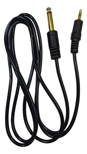 Pack X 5u.cable Audio 6,35 Mono Amini Plug 3,5 De 1.5 Metro