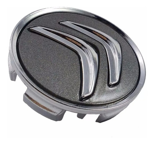 Imagem 3 de 4 de Calotinha Tampa Roda Citroen 58mm C3 C4 C5 Ds3 Ds4 Grafite