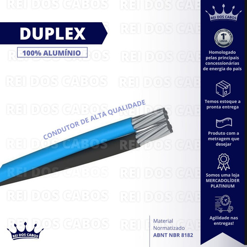 Duplex 16mm Neutro Isolado Com 2500 Metros
