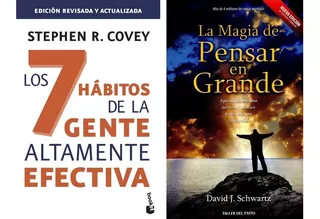 2 Libros - La Magia De Pensar En Grande + Los 7 Habitos