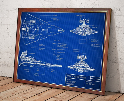 Star Wars Guerra De Las Galaxias Poster Destructor Imperial