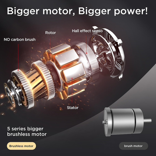 Aspiradora De Automóvil Inalámbrica 4 En 1 21000 Pa 260000 R Negro (motor Sin Escobillas)