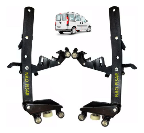 Kit Guia Porta Lateral Correr Inferior Dir/esq Doblo 2002/23
