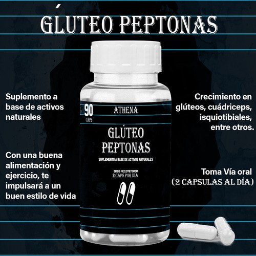 Dúo Peptonas Athena + Creatina Inmortal 90 Cap/1kg 200 Serv. Sin Sabor - Uva