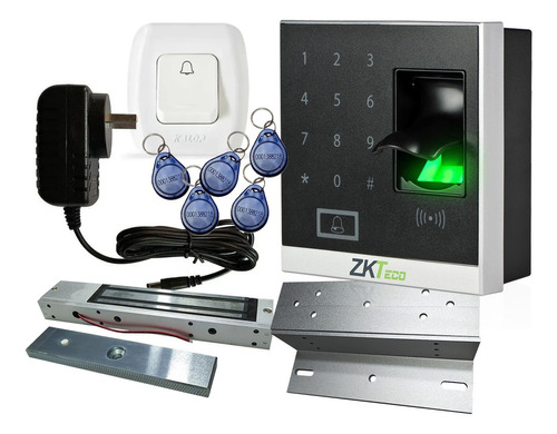 Kit Lector X8s Zk Biométrico Control Accesos Tarjetas Huella