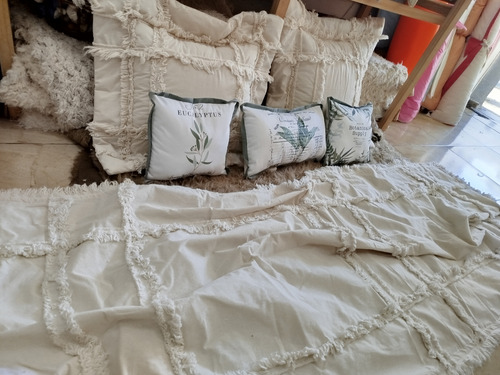 Almohadones Respaldo De Cama Con Pie De Cama Crudo