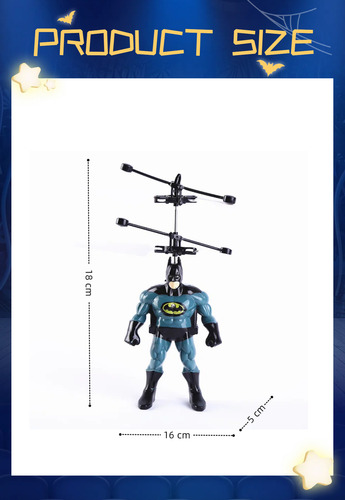 Juguete Volador Batman, Con Sensor De Infrarrojos,juguetes Gris