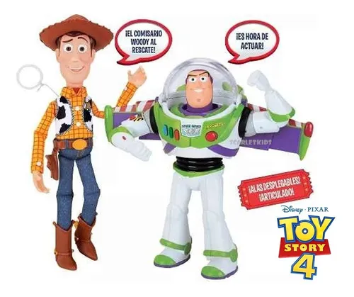 Woody Buzz Lightyear 32 Cm Interactivos Toy Story 4 Orig