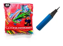 Comprar Kit Globos De Globologia + Inflador Cotillón - Globos Largos