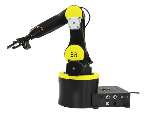 Kit Braço Robótico Br5p + Motor De Passo + Servo+ Eletrônica