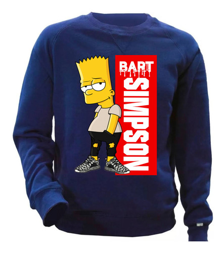 Buzo Felpa Adulto Bart Simpson Excelente Calidad 