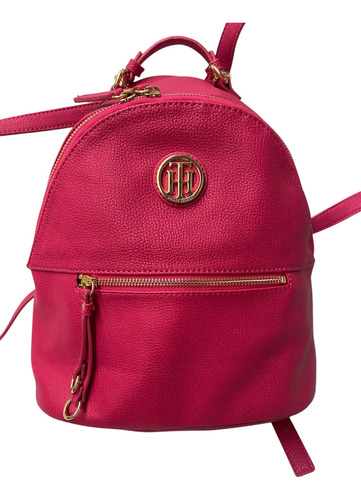 Cartera Mochila Tommy Hilfiger Original Rosa Chicle Lisa Oro Rosa Chicle (Usado)