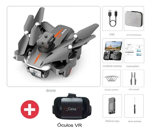 Drone P11s 1 Bateria Câmera, Evita Obstáculos + Óculos Vr
