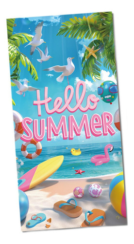 Decoraciones Para Fiesta En La Playa, Pancarta De Puerta De