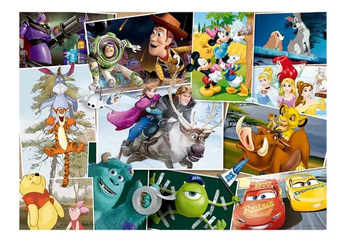 Quebra-Cabeça Panorama Disney Animais 350 Peças - Grow