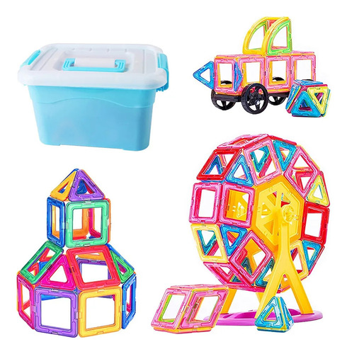 M Bloques Magneticos Construcción Juguetes Niños Iman 72 Pzs