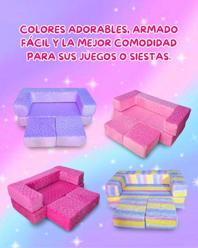 Sofá Cama Modular Baby Nugget 4 Pzs Infantil/niños
