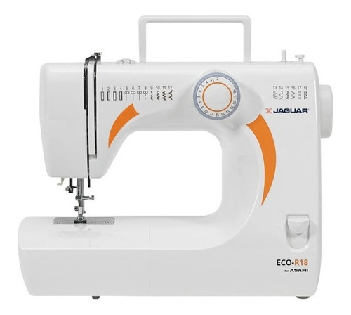 Maquina De Coser Jaguar Eco R18 Enhebredor Automático Color Blanco